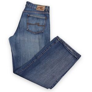 Request Jeans Mens 36x32 (34x31) Blue Fade 10" Leg Opening Premium Biker Western